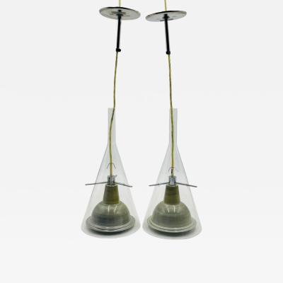 Franco Raggi Pair of Flute 3 Pendant Lamps by Franco Raggi for Fontana Arte Italy 2004