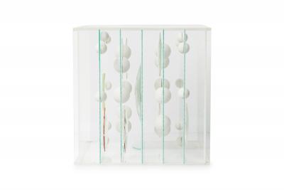 Franco Scuderi Franco Scuderi Italian Mid Century Lucite Cube Art Piece 1970s