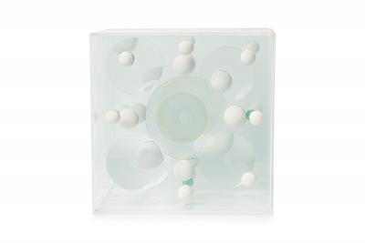 Franco Scuderi Franco Scuderi Italian Mid Century Lucite Cube Art Piece 1970s