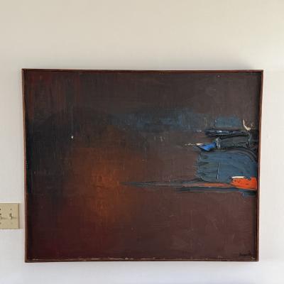 Francois Arnal Tes Yeux Mouill s Lyrical Abstraction Oil on Canvas by Fran ois Arnal