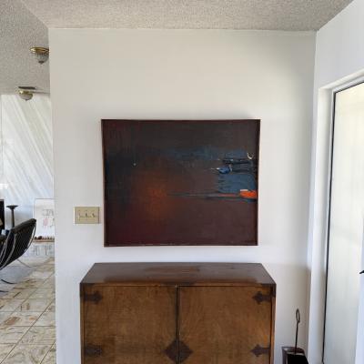 Francois Arnal Tes Yeux Mouill s Lyrical Abstraction Oil on Canvas by Fran ois Arnal