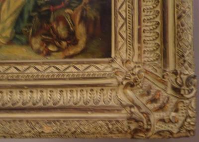 Francois Boucher Diane Sortant du Bain after Francois Boucher in Pressed Tin Frame 1875