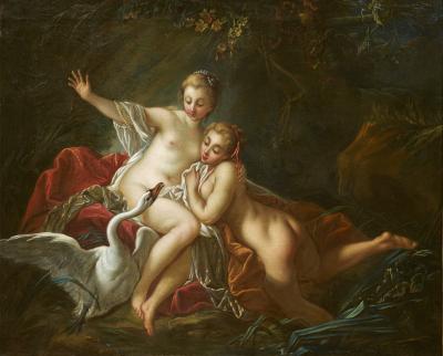 Francois Boucher Leda and the Swan by the workshop of Francois Boucher Paris 1703 1770 