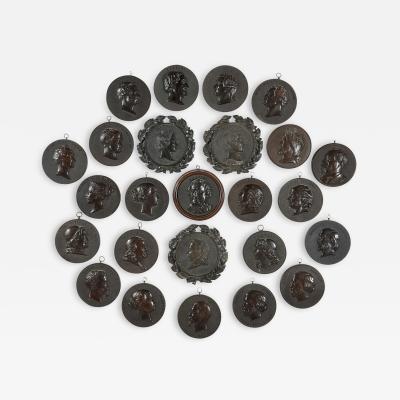 Francois Lepage A Group of Bois Durci Portrait Roundels