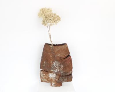 Francois Marechal Francois Marechal French Wood Fired Ceramic Vase La Borne c2000