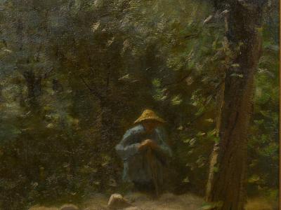 Francois Pieter Ter Meulen Shepherd w Sheep Barbizon Painting by Francois Ter Meulen Dutch 1843 1927 