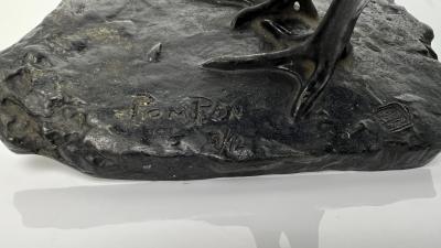Francois Pompon Bronze Sculpture of a Rooster by Fran ois Pompon Coq Dormant 1923 France