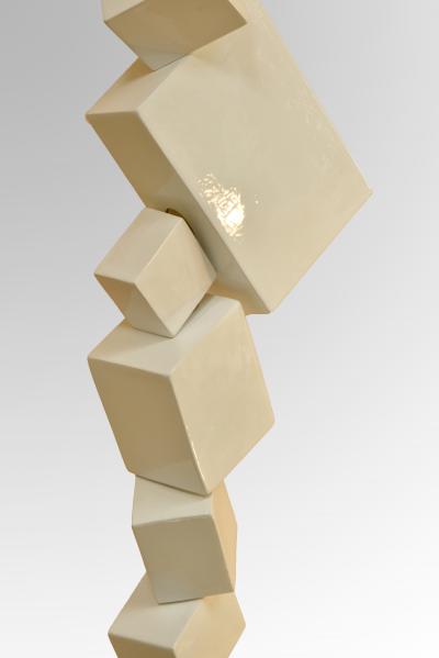 Francois Salem White Cube Floor Lamp
