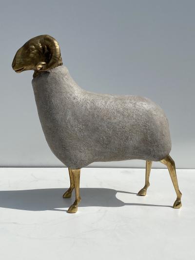 Francois Xavier Lalanne Brass Sheep Ram Sculpture
