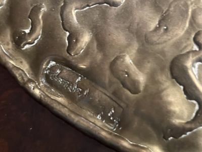 Francois Xavier Lalanne FORGED BRASS RAM HEAD CANDLE HOLDER IN THE MANNER OF FRANCOIS XAVIER LALANNE