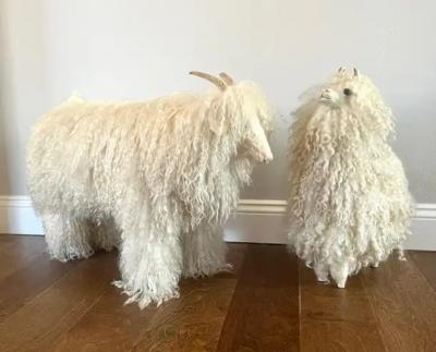 Francois Xavier Lalanne Pair of French Mid Century Sheep Sculptures in Style of Francois Xavier Lalanne