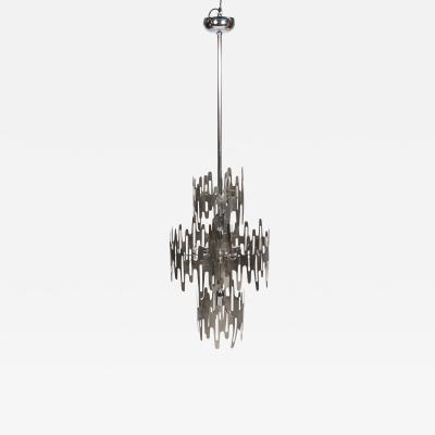 Francoise See Rare stainless steel Space age chandelier