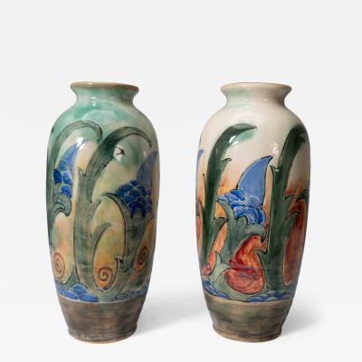 Frank Brangwyn Frank Brangwyn for Royal Doulton A Pair of Hand Painted Vases