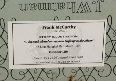 Frank C McCarthy A Lion Mangled Me A Man Eating Lion