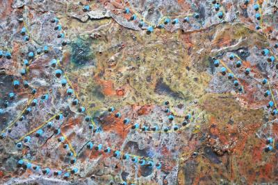 Frank Faulkner Large Frank Faulkner 1946 2008 Mixed Media on Linen in Frame
