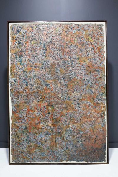 Frank Faulkner Large Frank Faulkner 1946 2008 Mixed Media on Linen in Frame