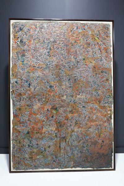 Frank Faulkner Large Frank Faulkner 1946 2008 Mixed Media on Linen in Frame