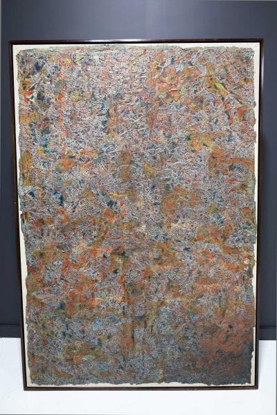 Frank Faulkner Large Frank Faulkner 1946 2008 Mixed Media on Linen in Frame