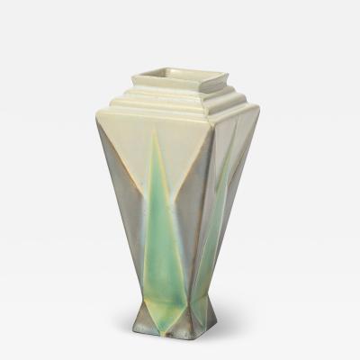 Frank Ferrell Art Deco Roseville Futura The Torch Ceramic Vase by Frank Ferrell