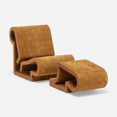 Frank Gehry Frank Gehry Pair of Easy Edges Chair and Ottoman