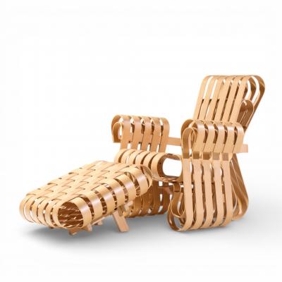 Frank Gehry Frank Gehry for Knoll Mid Century Power Play Chair and Ottoman