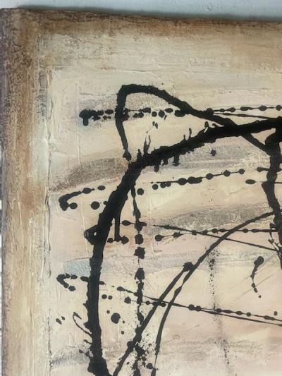 Frank Kline MONUMENTAL MODERN BLACK AND WHITE SPLATTER PAINTING