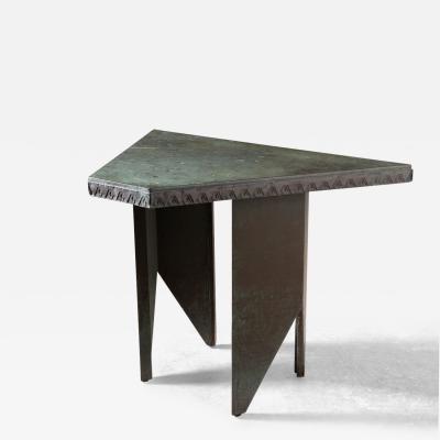 Frank Lloyd Wright Custom Copper Table with Original Verdigris Patina 1956