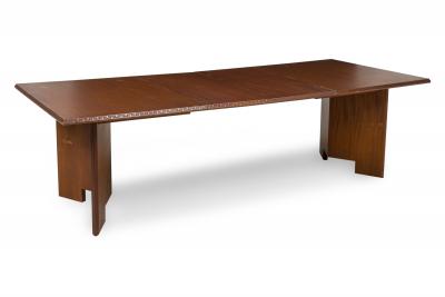 Frank Lloyd Wright Frank Lloyd Wright Taliesin Mid Century American Mahogany Extension Dining Table