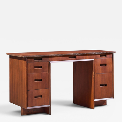 Frank Lloyd Wright Frank Lloyd Wright Taliesin Mid Century Mahogany Desk