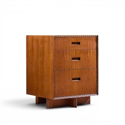Frank Lloyd Wright Frank Lloyd Wright for Henredon Taliesin Mid Century Mahogany Nightstands Pair