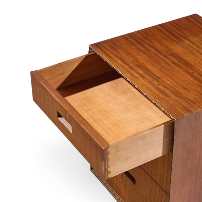 Frank Lloyd Wright Frank Lloyd Wright for Henredon Taliesin Mid Century Mahogany Nightstands Pair