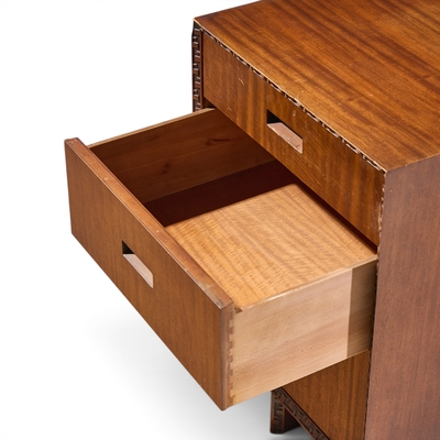Frank Lloyd Wright Frank Lloyd Wright for Henredon Taliesin Mid Century Mahogany Nightstands Pair