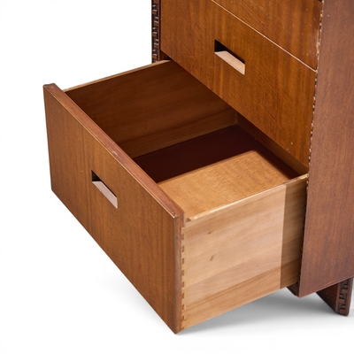 Frank Lloyd Wright Frank Lloyd Wright for Henredon Taliesin Mid Century Mahogany Nightstands Pair