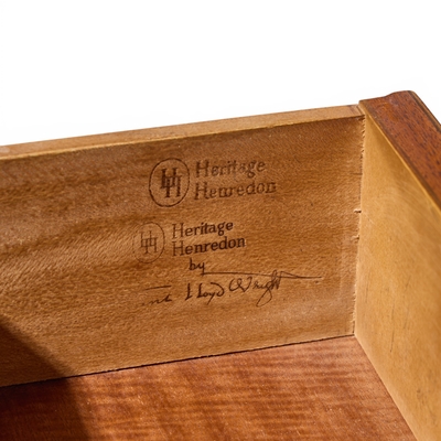 Frank Lloyd Wright Frank Lloyd Wright for Henredon Taliesin Mid Century Mahogany Nightstands Pair