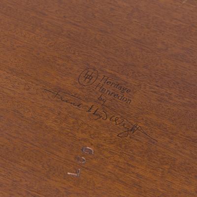 Frank Lloyd Wright Frank Lloyd Wright for Heritage Henredon MCM Taliesin Dining Table with 2 Leaves