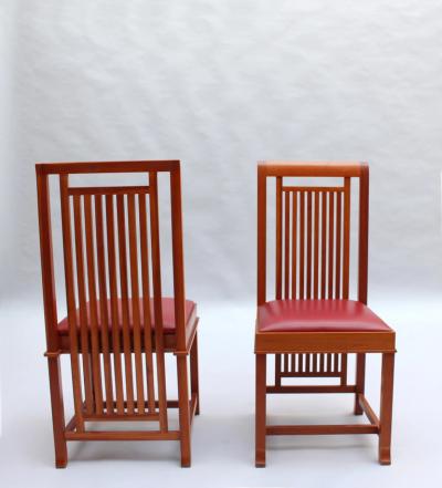 Frank Lloyd Wright Pair of Frank Lloyd Wright Coonley 2 Chairs Cassina Edition