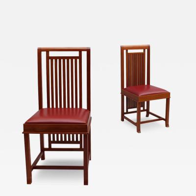 Frank Lloyd Wright Pair of Frank Lloyd Wright Coonley 2 Chairs Cassina Edition