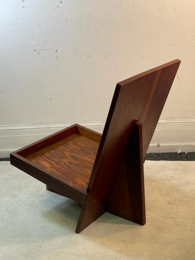 Frank Lloyd Wright RARE MODERNIST WOOD CHAIR ATTRIBUTED TO FRANK LLOYD WRIGHT
