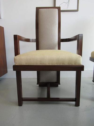 Frank Lloyd Wright Set of 6 Frank Lloyd Wright Taliesin Collection Mahogany Dining Chairs