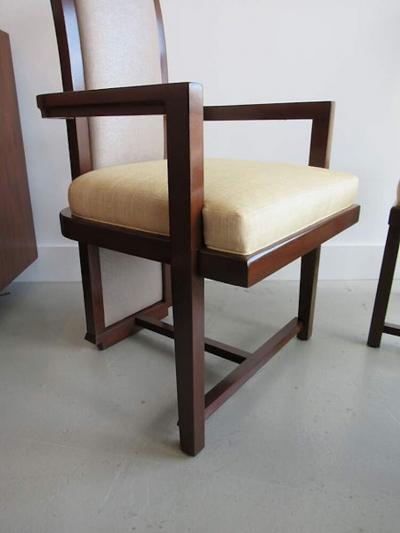 Frank Lloyd Wright Set of 6 Frank Lloyd Wright Taliesin Collection Mahogany Dining Chairs