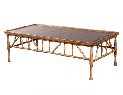 Frank Lloyd Wright Solid Wood Walnut and Oak Coffee Table in Frank Lloyd Wright Style