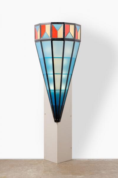 Frank Lloyd Wright Stain glass Sconce by Frank Lloyd Wright