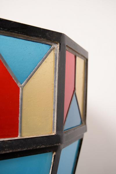 Frank Lloyd Wright Stain glass Sconce by Frank Lloyd Wright