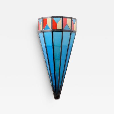 Frank Lloyd Wright Stain glass Sconce by Frank Lloyd Wright