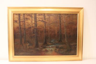 Frank Peters Sauerwein Autumn Forest Oil on Canvas