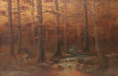 Frank Peters Sauerwein Autumn Forest Oil on Canvas