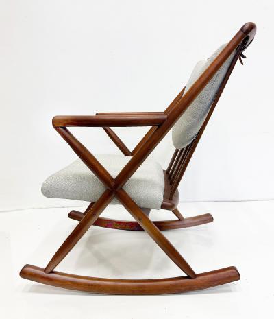 Frank Reenskaug Danish MidCentury Modern Teak Rocking Chair Model 182 Frank Reenskaug Attrib 