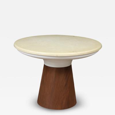 Frank Rohloff Frank Rohloff Tulip Marble Walnut Side Table for Brown Saltman
