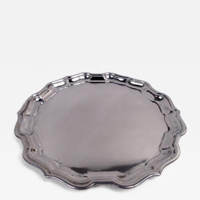 Frank W Smith Frank Smith Chippendale Sterling Silver 10 Inch Round Piecrust Tray