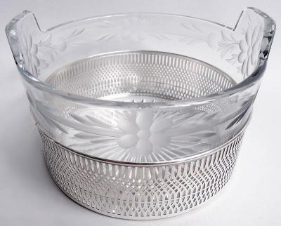 Frank Whiting American Edwardian Classical Sterling Silver Glass Ice Bucket